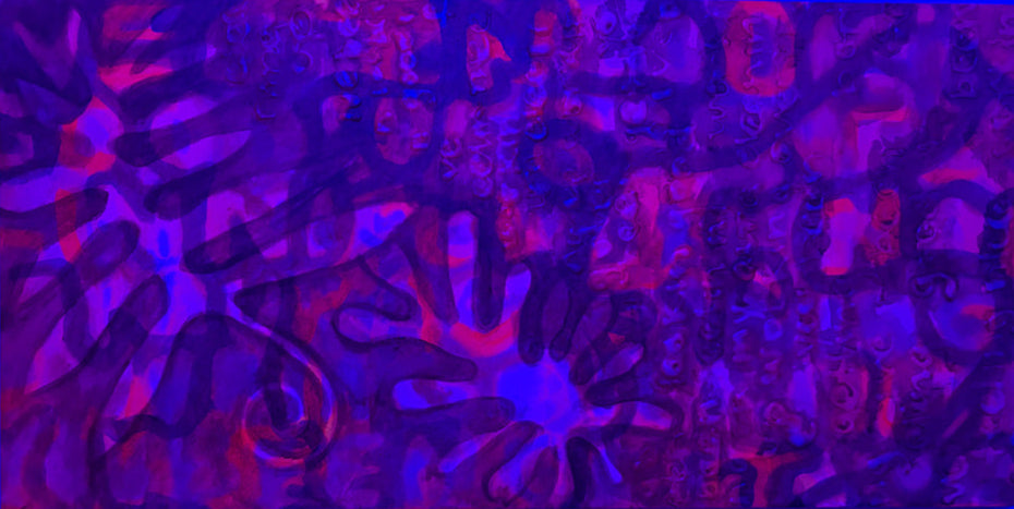 “flourescent death vii” painting