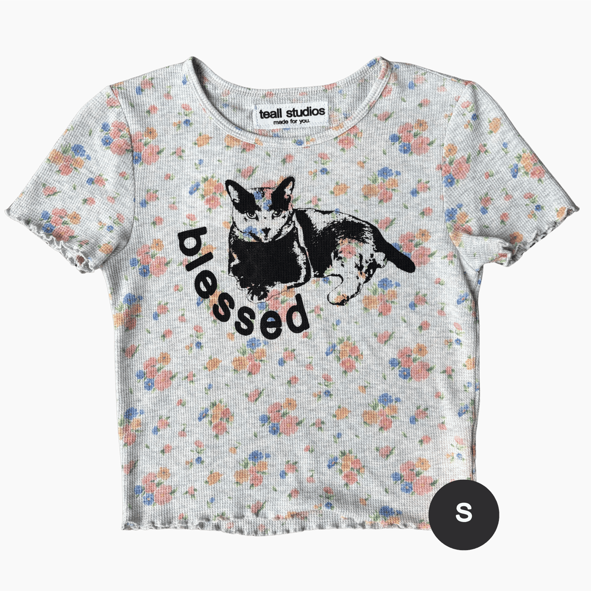 blessed floral crop top