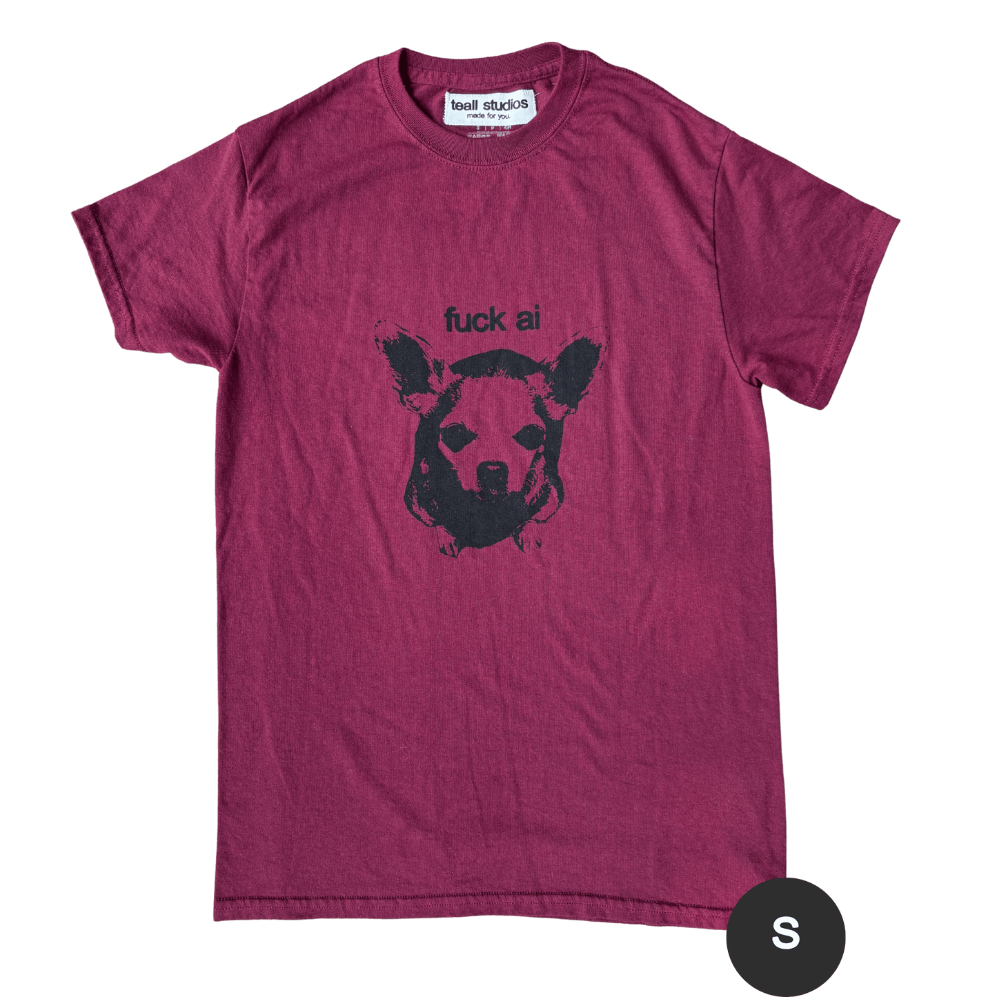 f**k ai maroon t-shirt