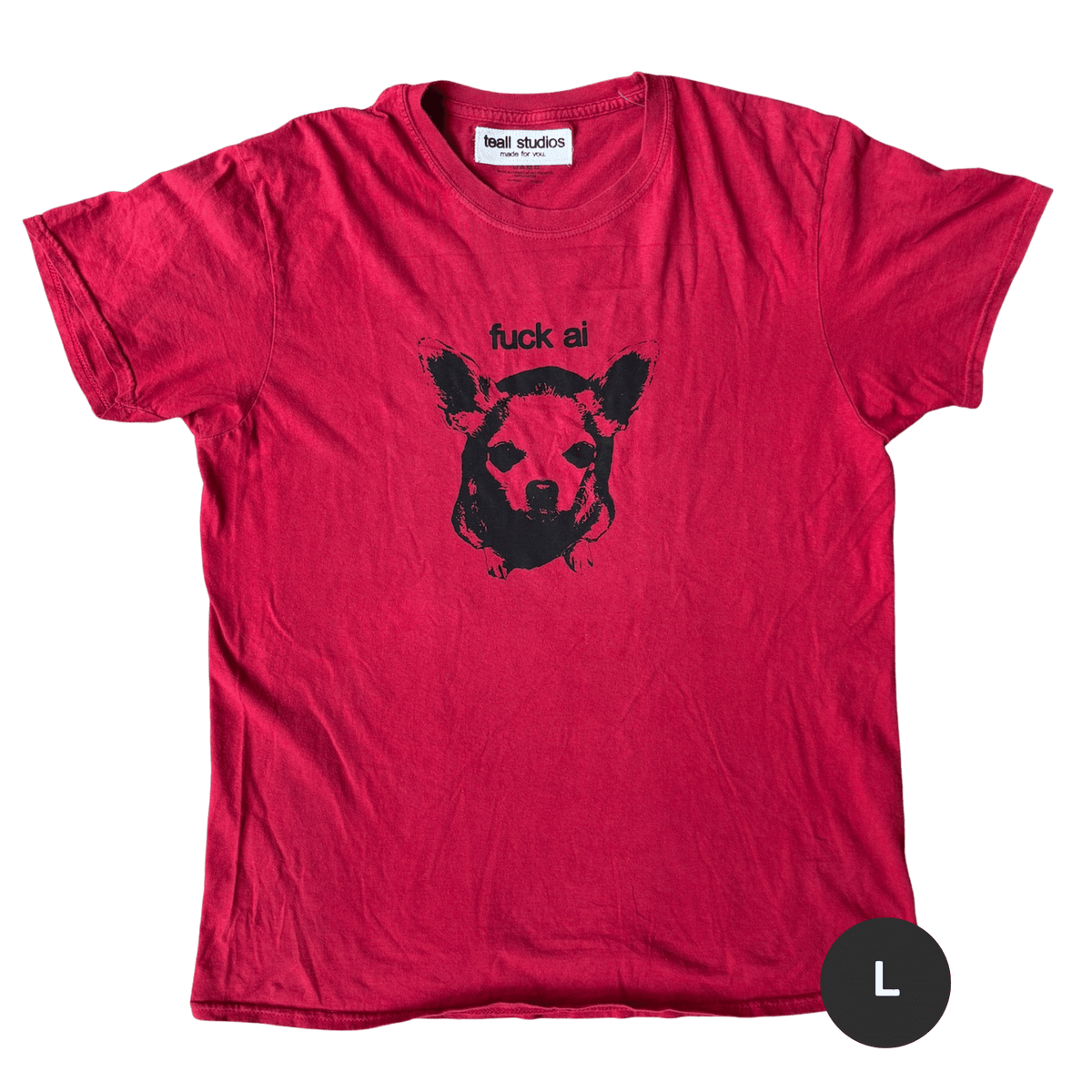 f**k ai red t-shirt