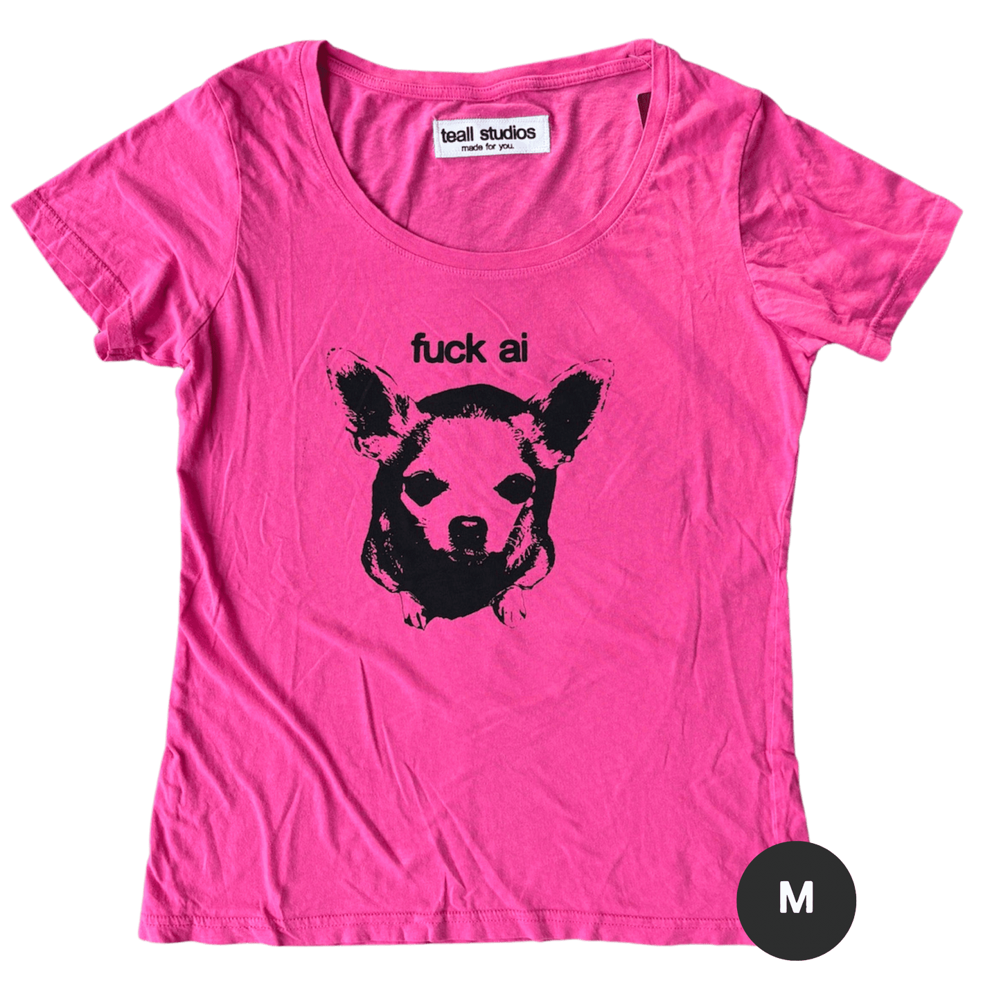 f**k ai pink t-shirt