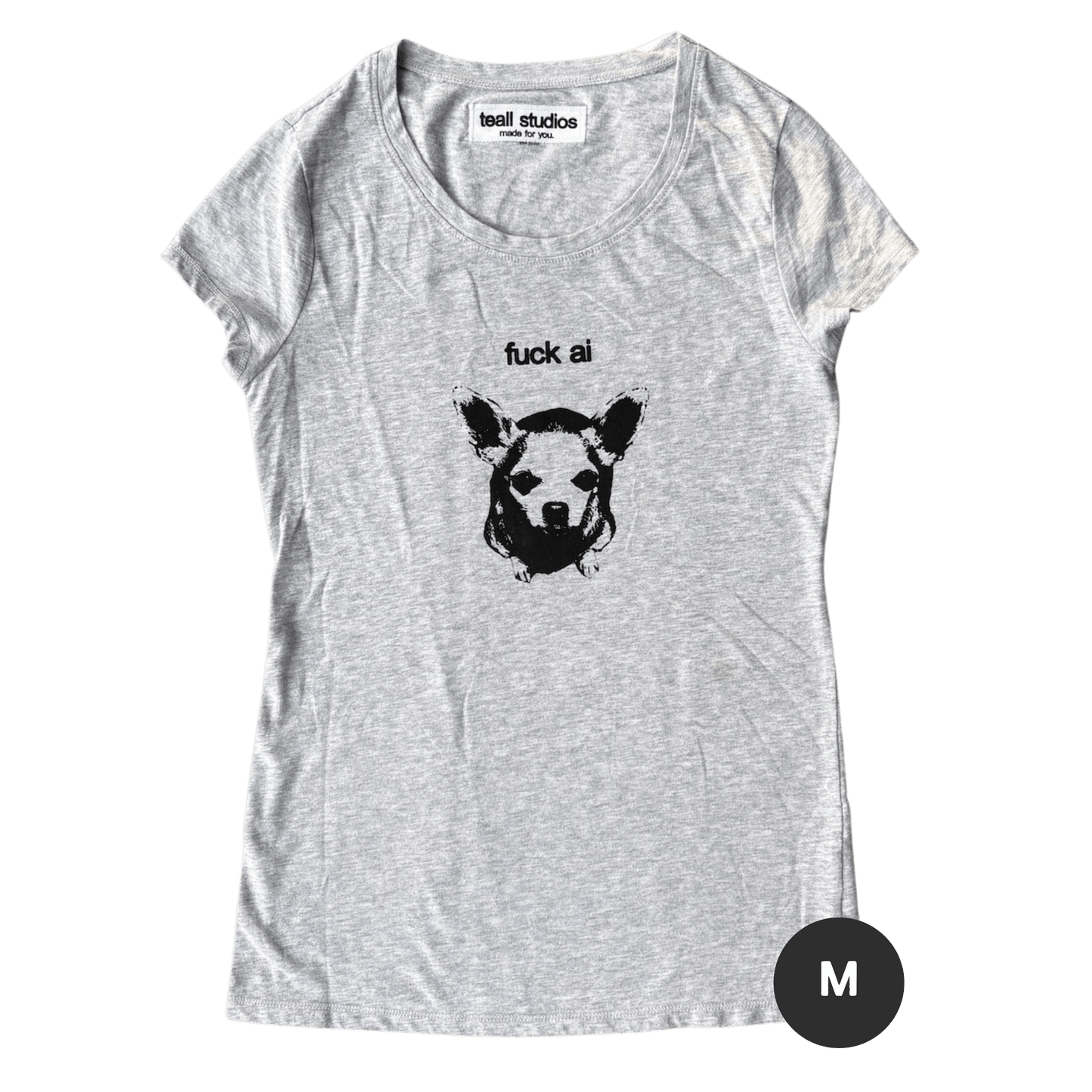 f**k ai gray t-shirt