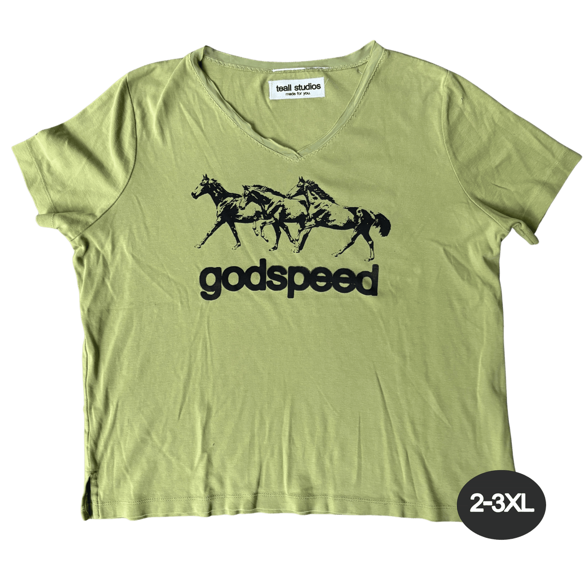 godspeed lime green blouse