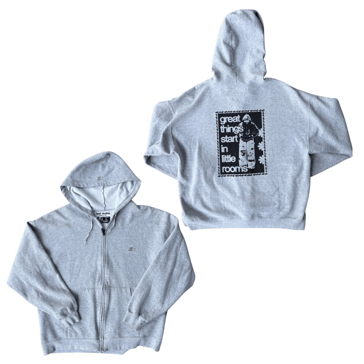 GTSILR gray zip-up hoodie