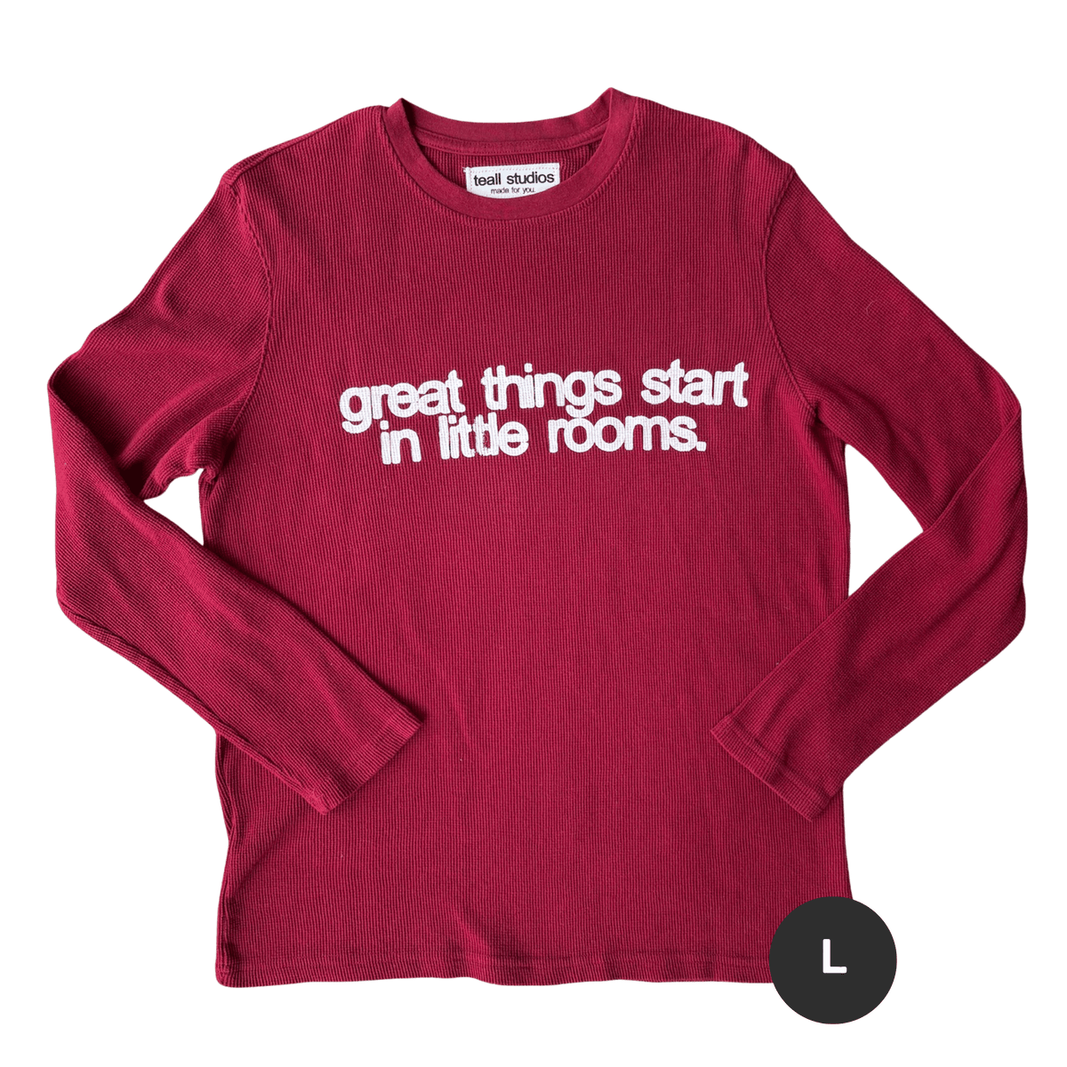 GTSILR waffle knit red long sleeve