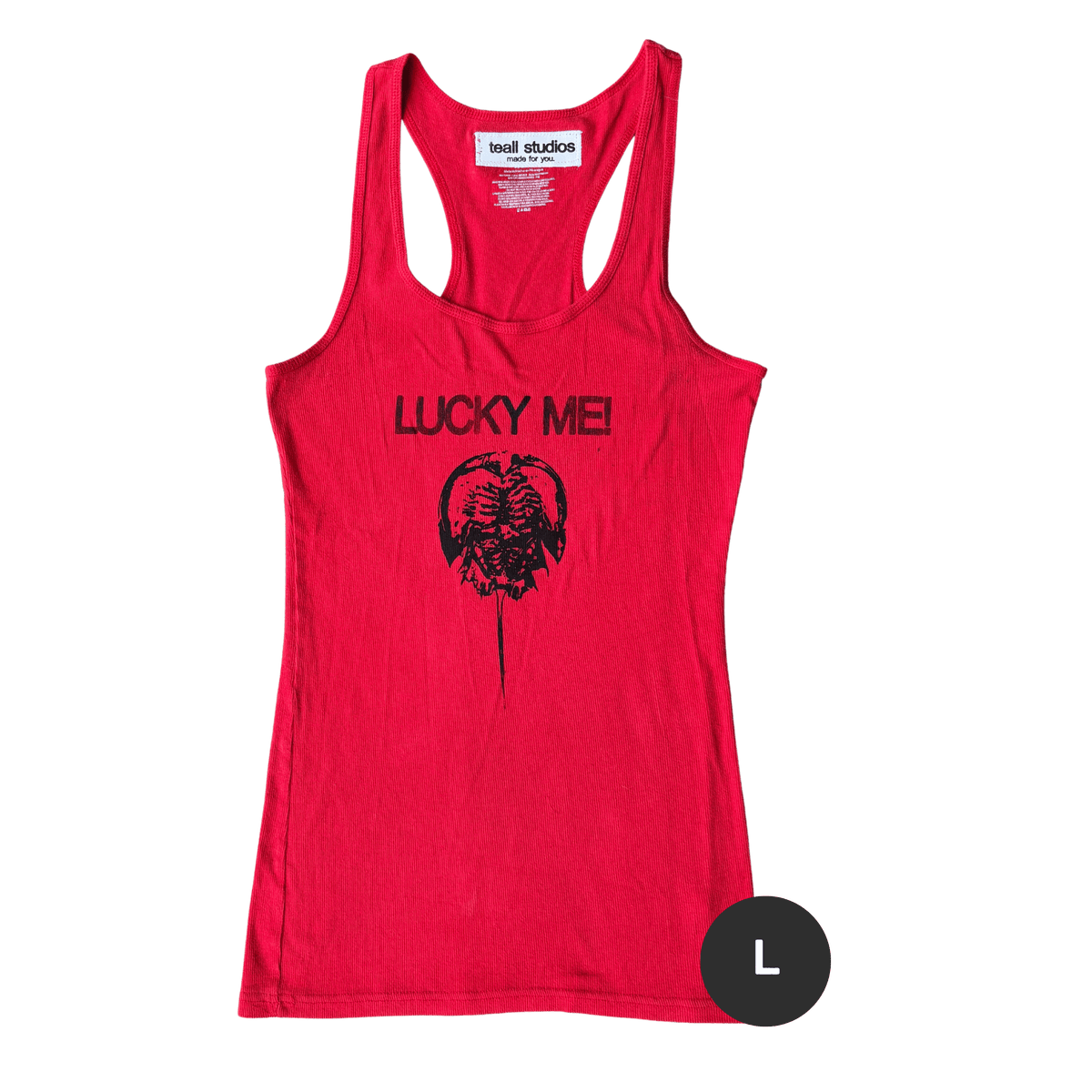 lucky me! red tank top