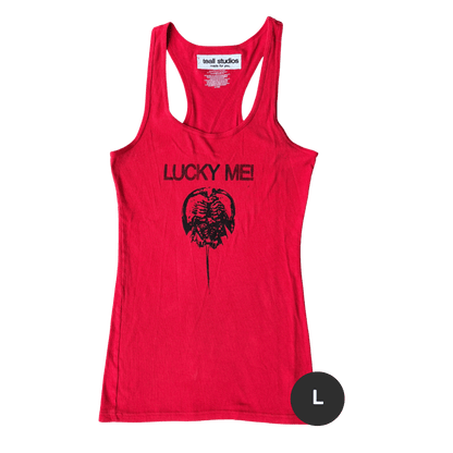 lucky me! red tank top