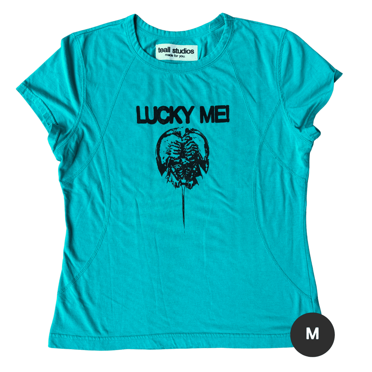 lucky me! teal athletic shirt