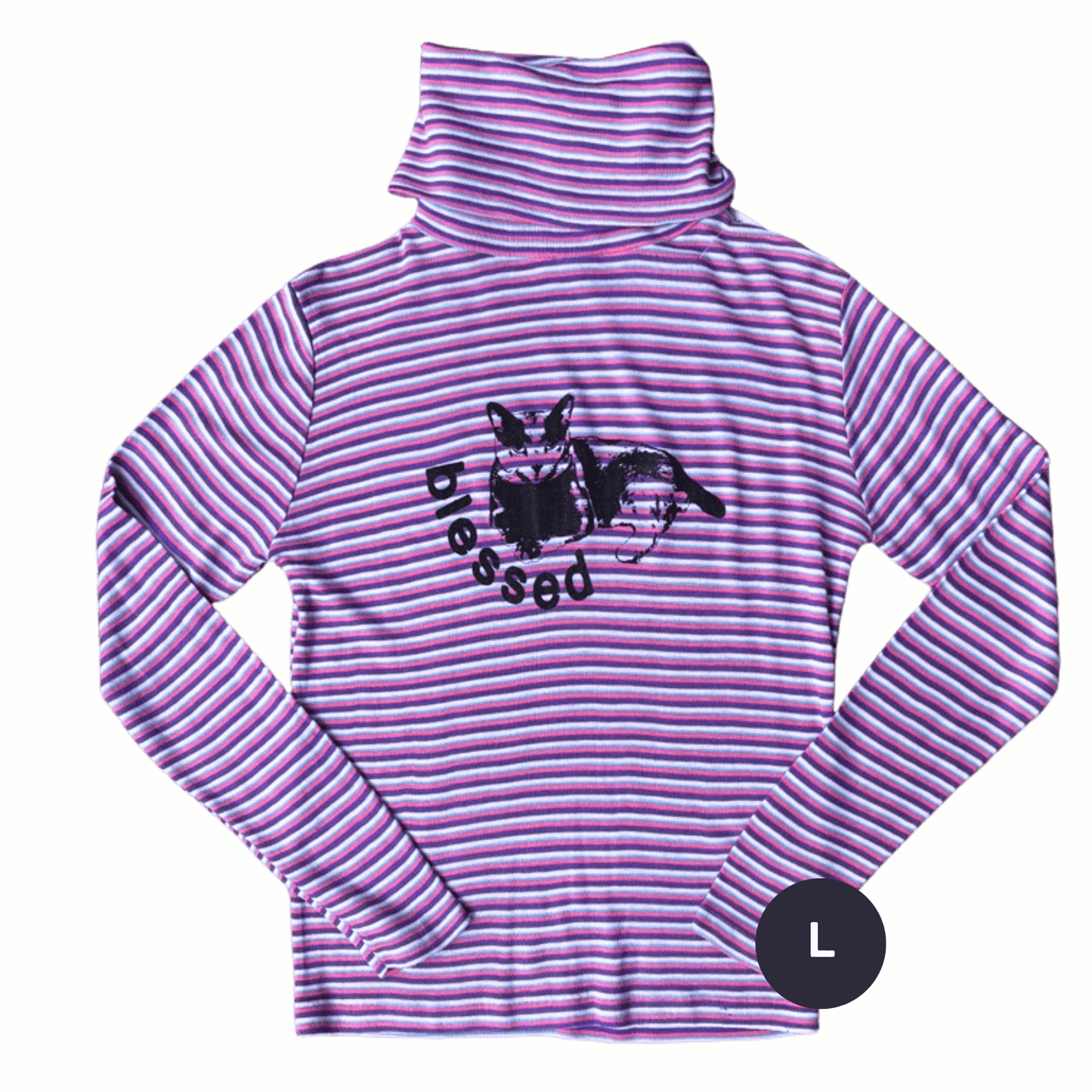 blessed striped vintage turtle neck