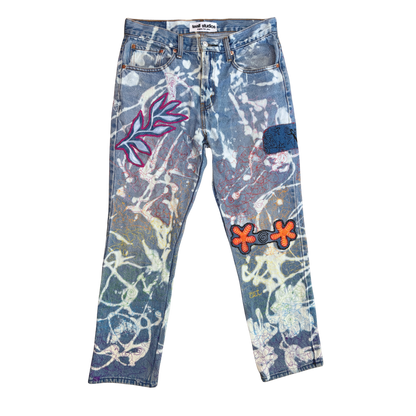 iridescent jeans
