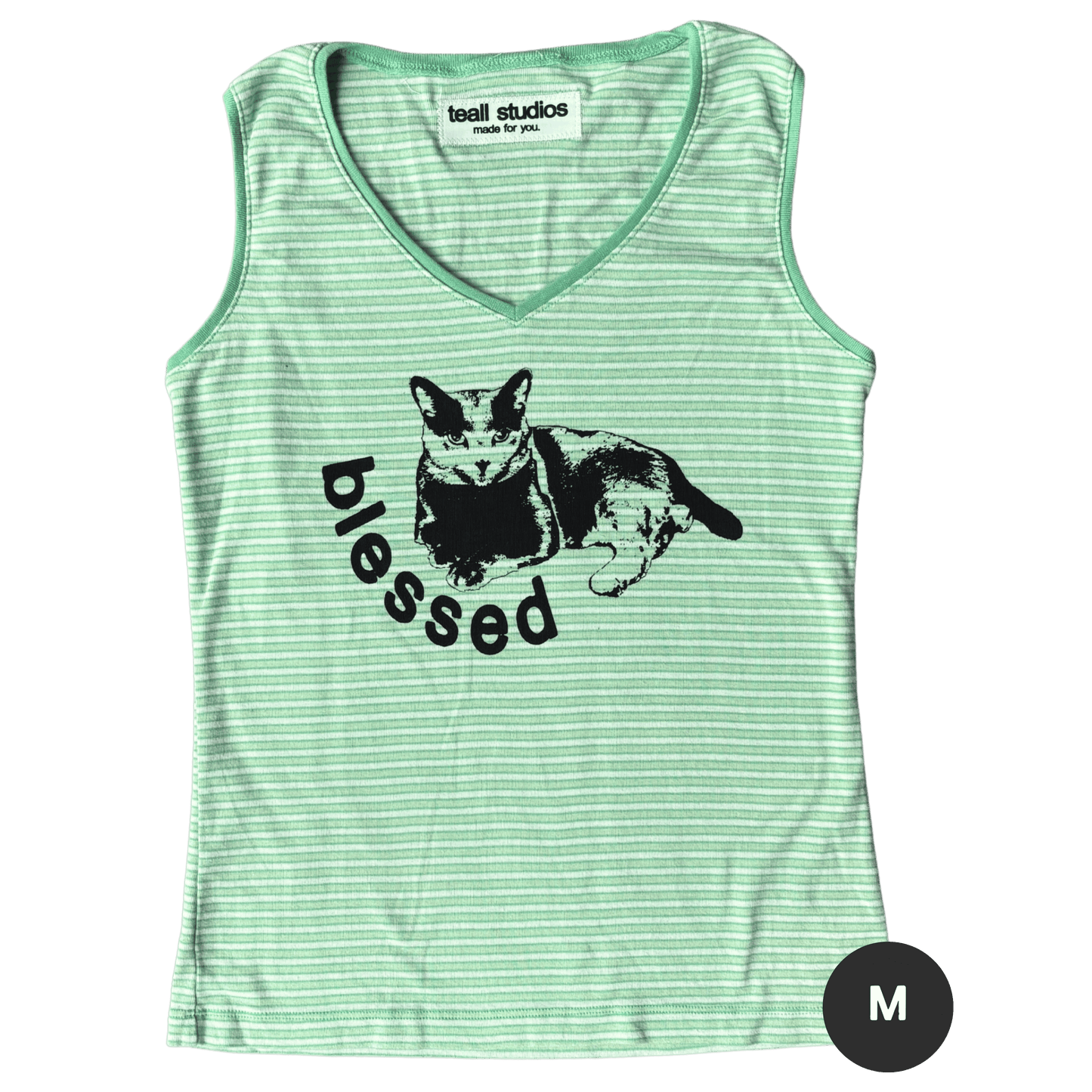 blessed striped vintage tank top