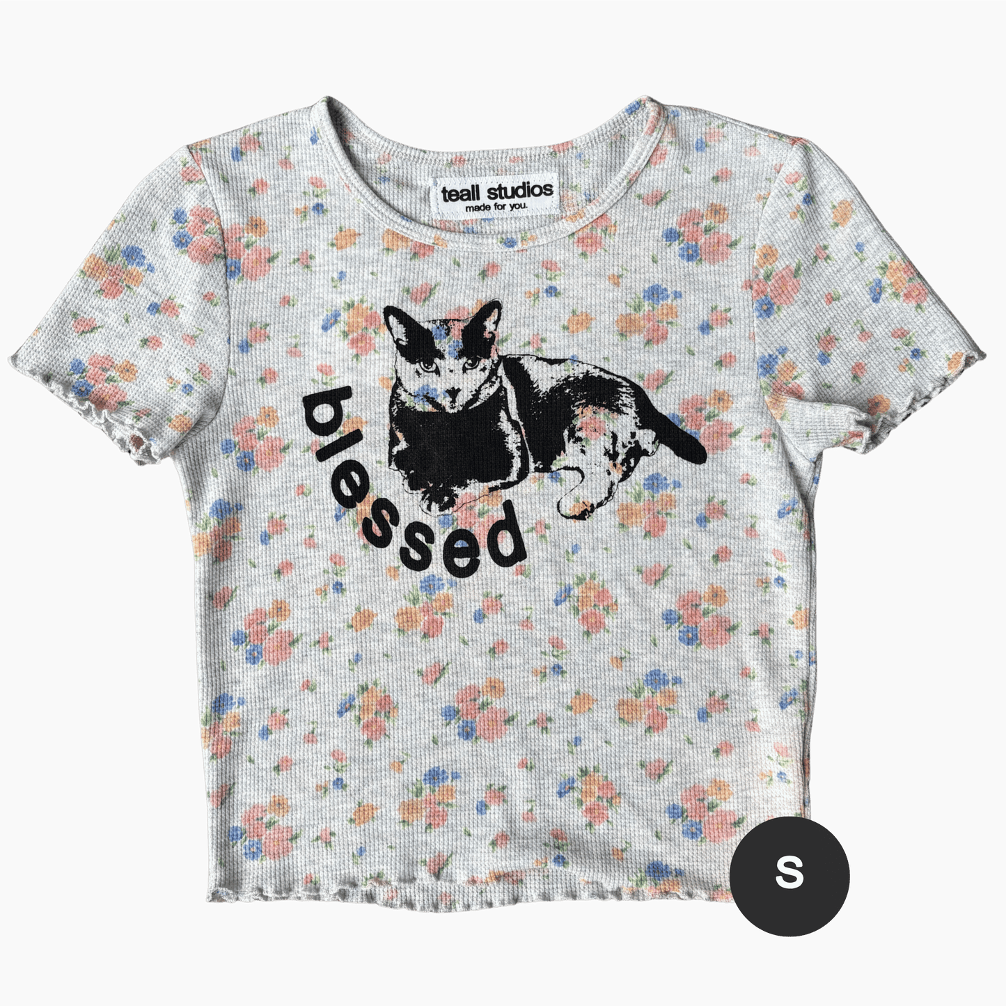 blessed floral crop top