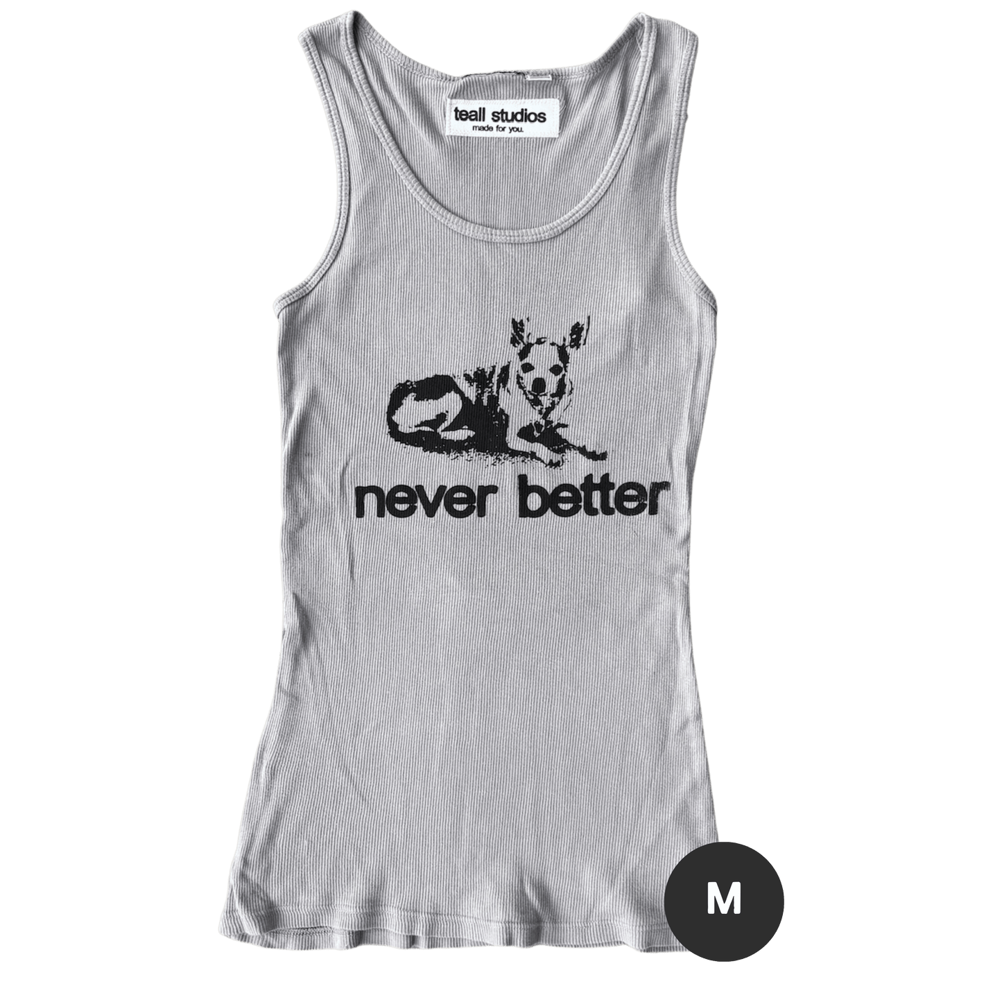 never better chihuahua gray tank