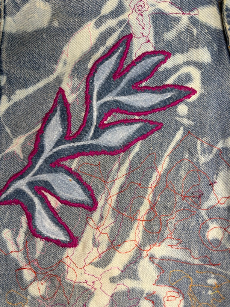 iridescent jeans