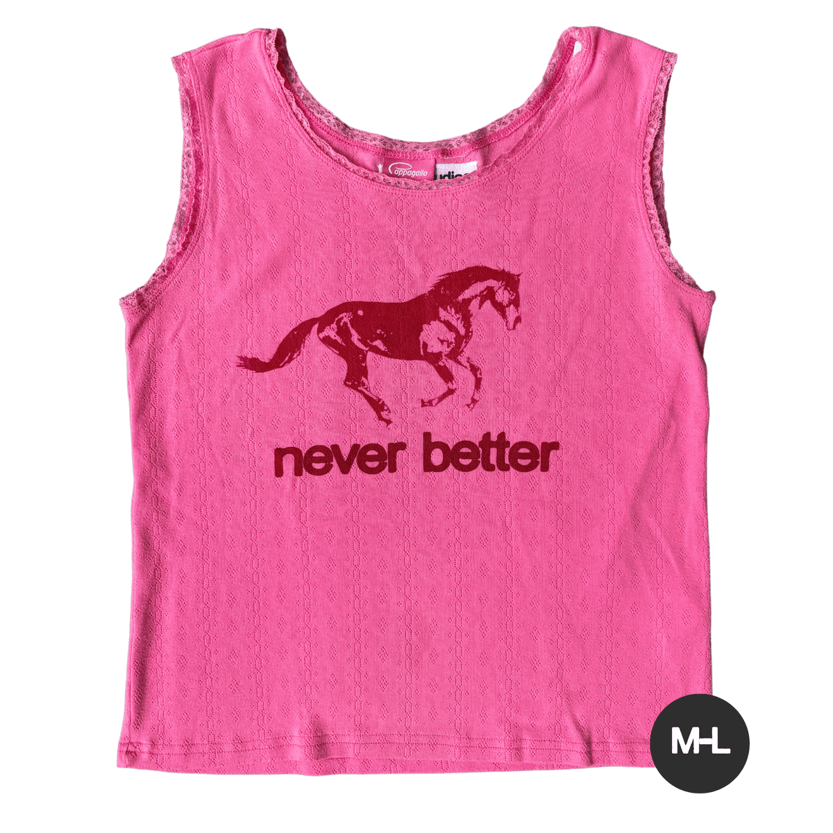 never better vintage knitted tank