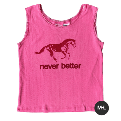 never better vintage knitted tank
