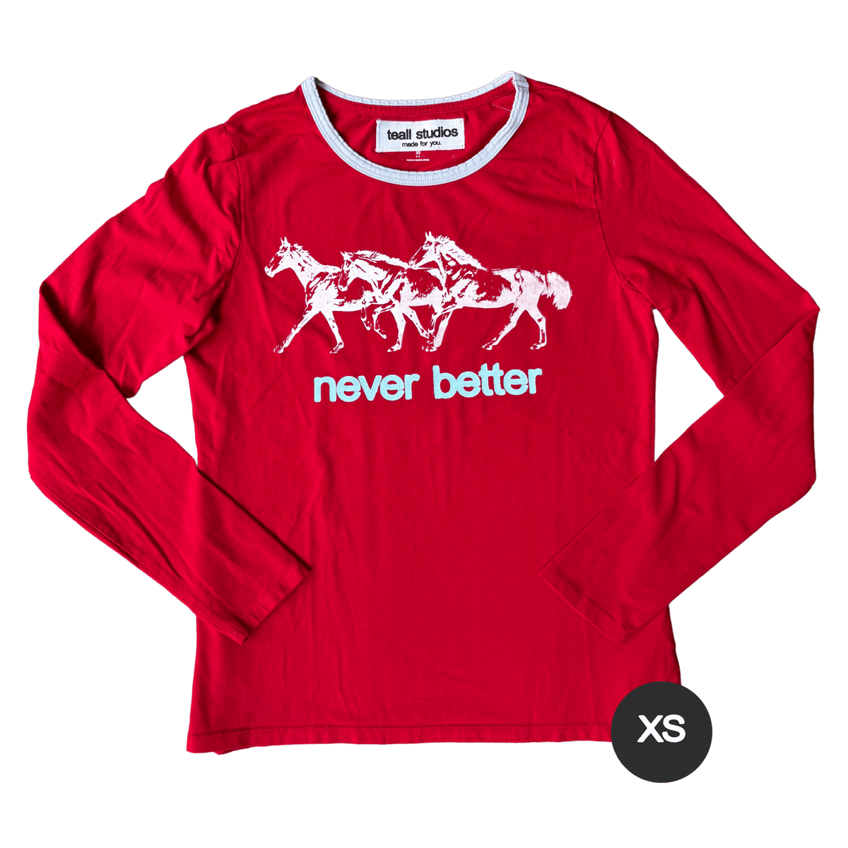 never better red long sleeve