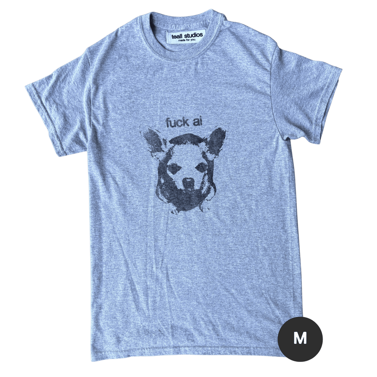 f**k ai gray t-shirt