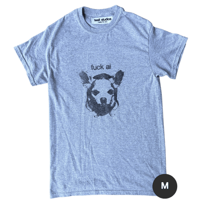 f**k ai gray t-shirt