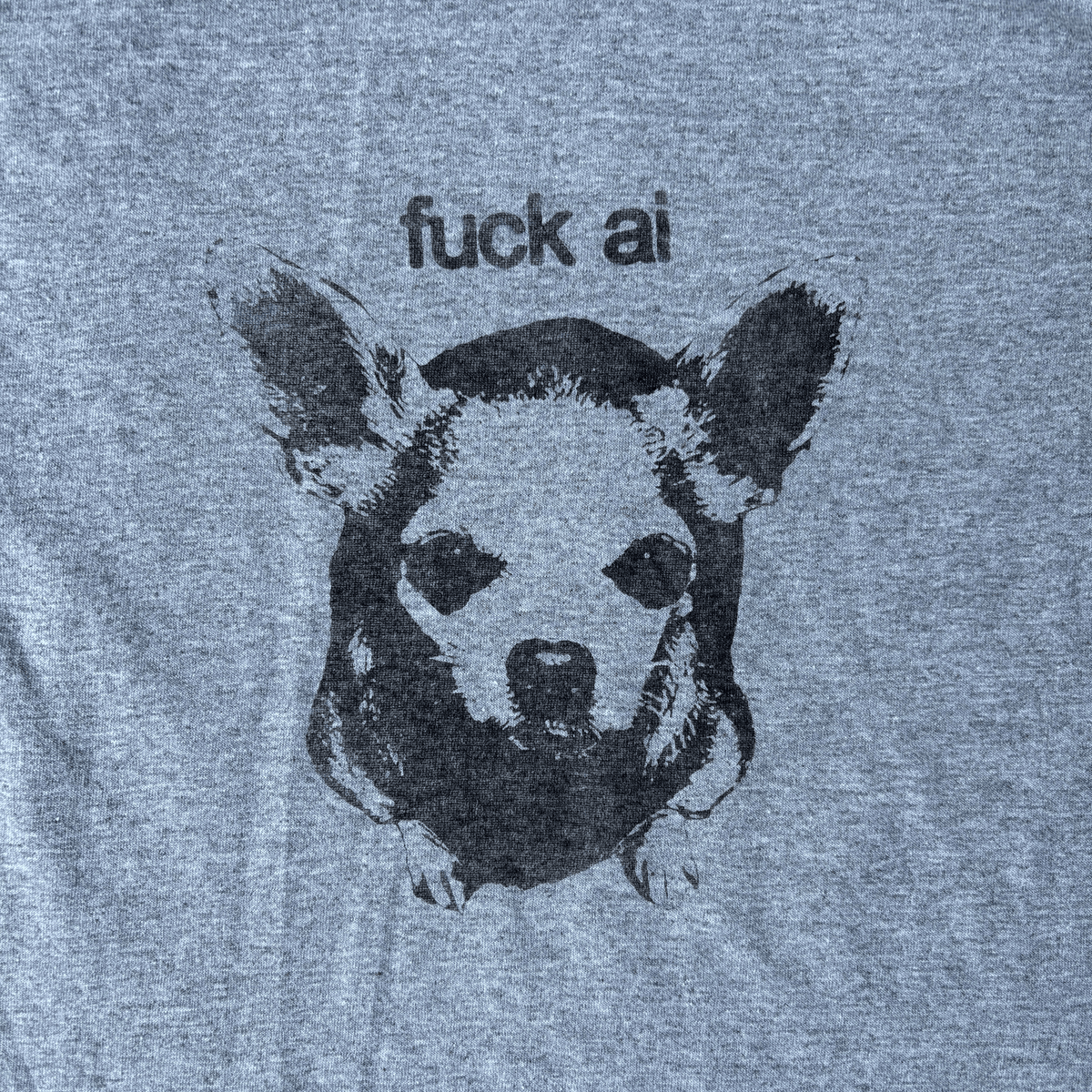 f**k ai gray t-shirt