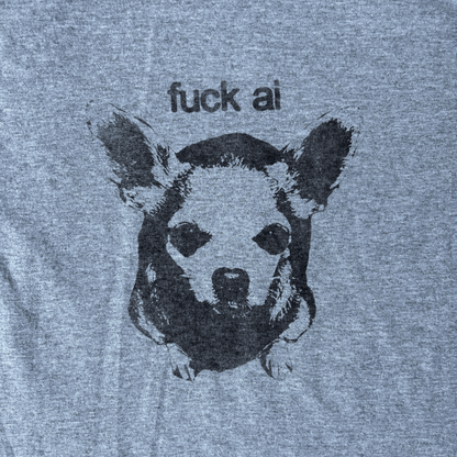f**k ai gray t-shirt