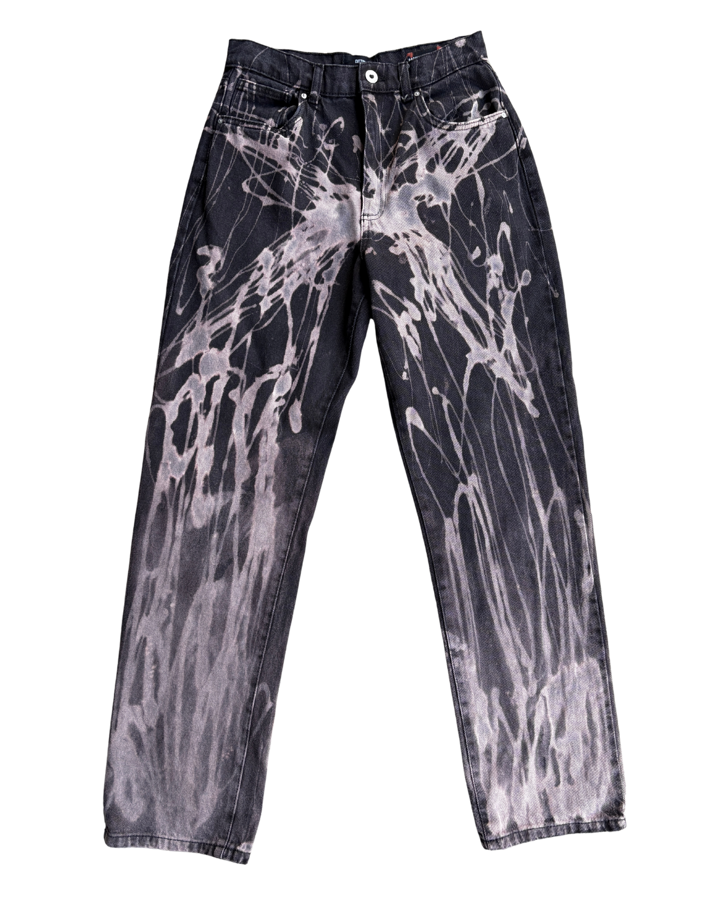 bleach painted black jeans