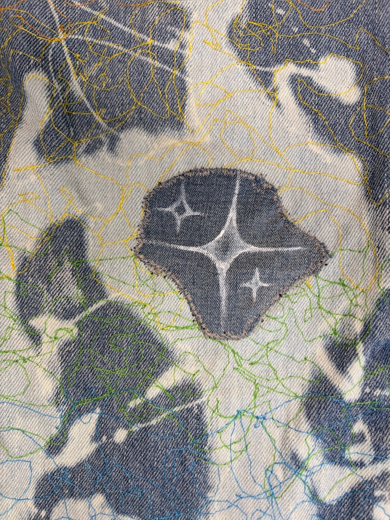 iridescent jeans