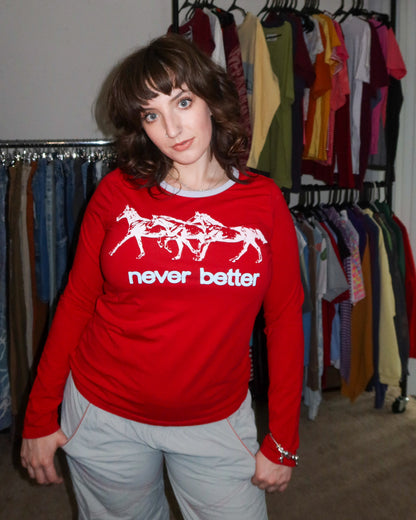 never better red long sleeve