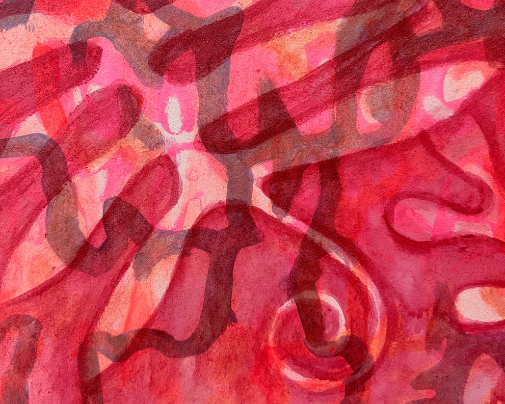 “flourescent death vii” painting