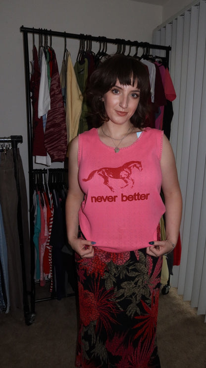 never better vintage knitted tank